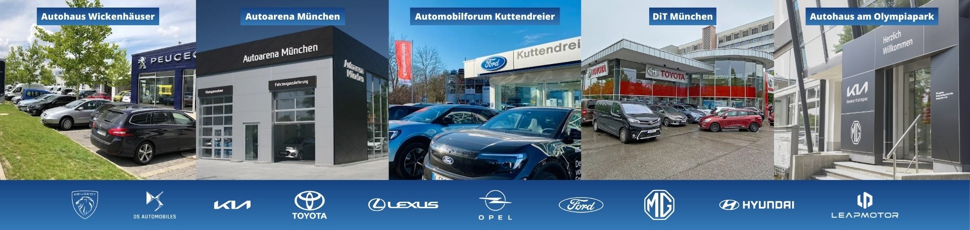 Bild von allen Autohäusern der AVAG in München