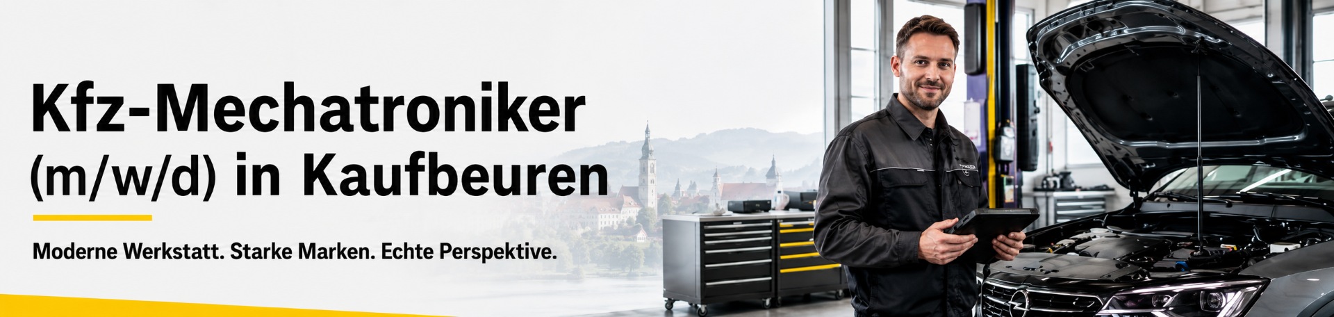 Headergrafik Kfz-Mechatroniker im Autohaus Kaufbeuren