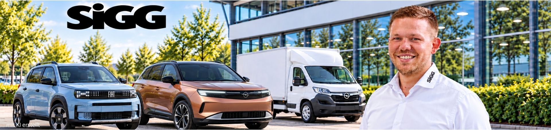 Mitarbeiter im Autohaus mit Flotte